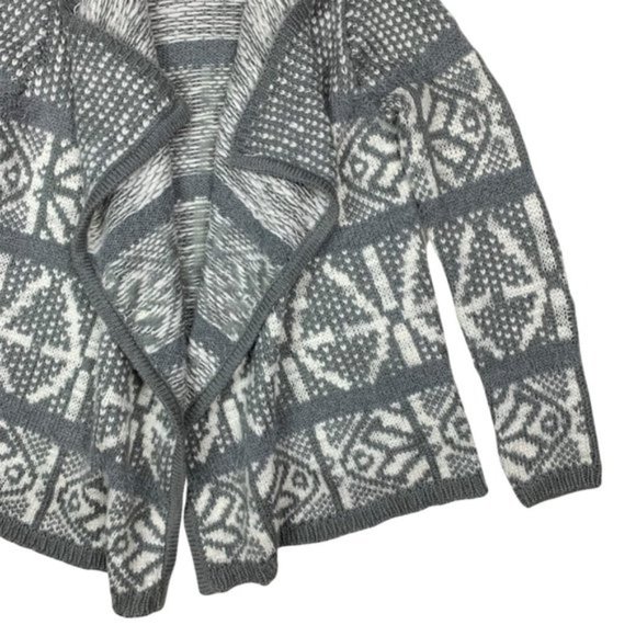 (Up To 50% Off SALE)  Jess Patterned Knit Open Front Cardigan Sweater - Picture 3 of 3